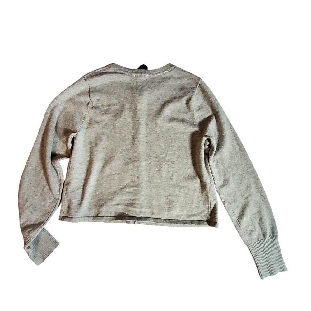 Wild Fable Heather Gray Button-Up Cardigan   Size Large  With Rose Embroidery - Picture 2 of 11